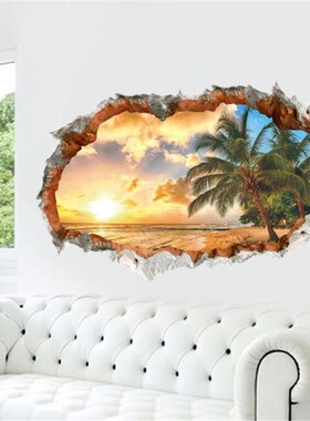 3D Broken Wall Of The Bedroom A Sitting Room Background Wall