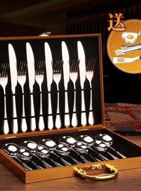 stainless steel Western tableware knives and forks 22 pieces