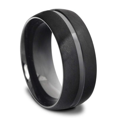Black titanium steel ring atmosphere men's ring黑色钛钢指环