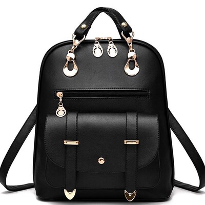 Women Men Backpacks Pu Leather backpack women School bags