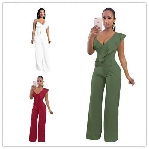 Fashion ladies Rompers Womens Jumpsuit Summer Jumpsuits red