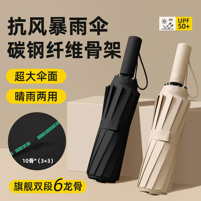 60骨全自动雨伞折叠加大晴雨两用