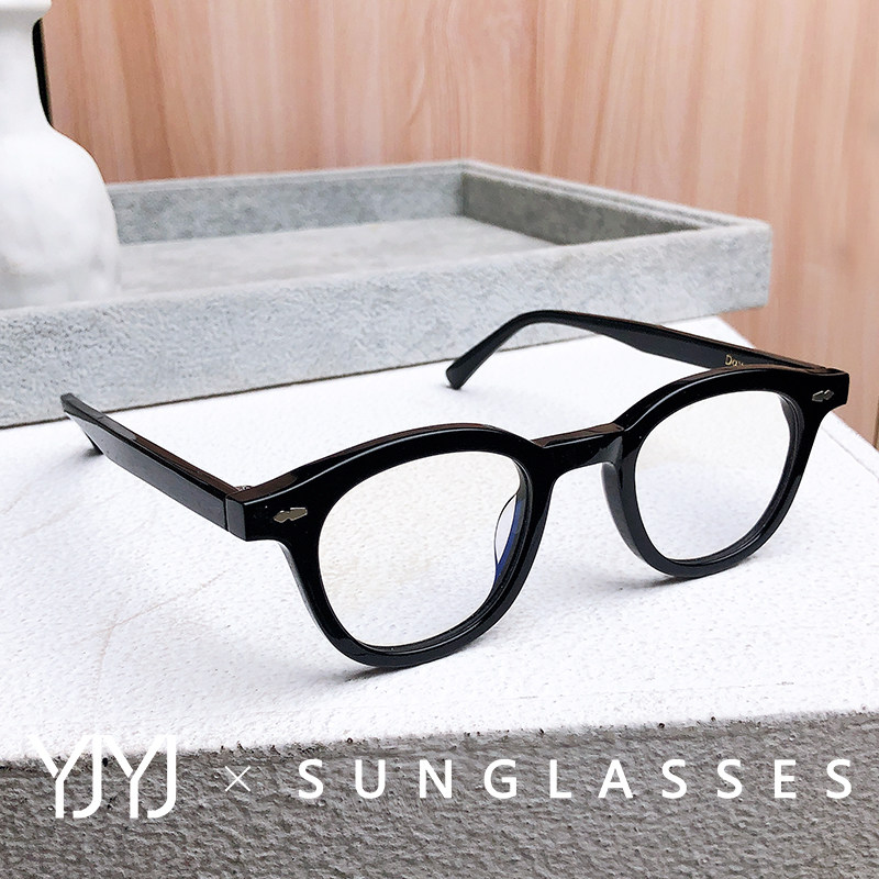 复古方框情侣镜框gm眼镜day黑框玳瑁眼镜框近视可配度数男女通用