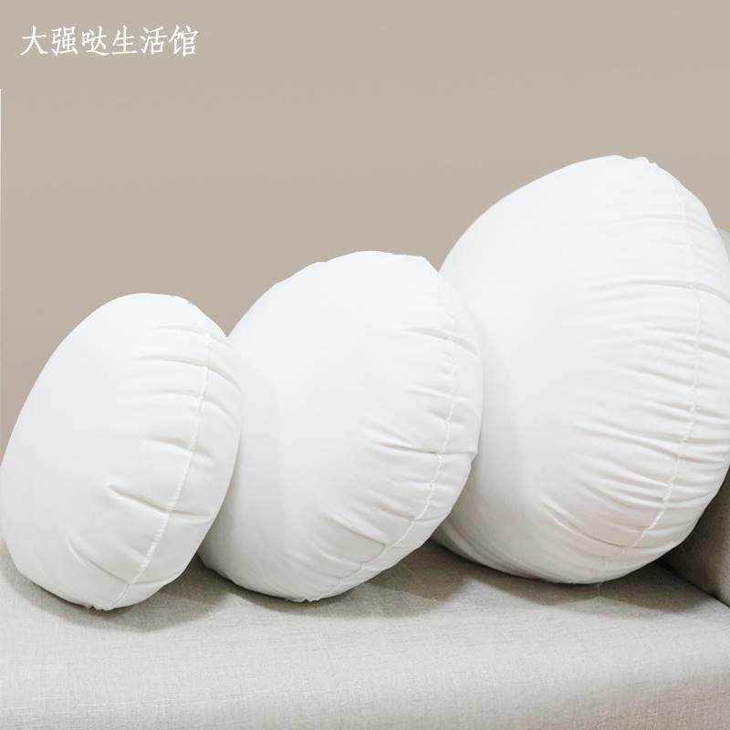 圆形抱枕芯沙发靠垫床上靠背汽车腰枕办公室十字绣抱枕内胆定制