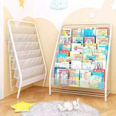 儿童书架宝宝绘本架报刊架宣传页收纳架小书柜幼儿园书本置物架子
