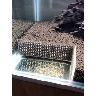 鱼缸过滤挡板鱼缸底滤挡沙板亚克力喂食圈防吸小鱼底沙透气防沙型