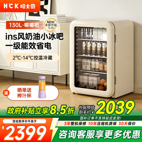 HCK墩墩吧mini冰吧饮料冰箱家用