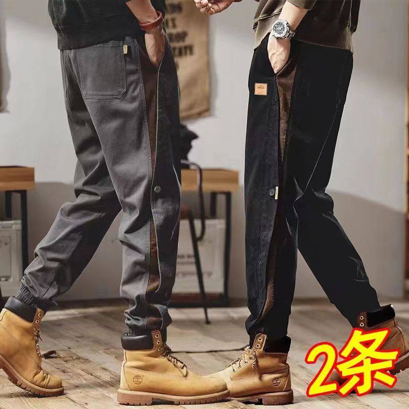 工装裤男春夏常规耐磨宽松束脚韩版潮流百搭显瘦运动哈伦休闲男裤
