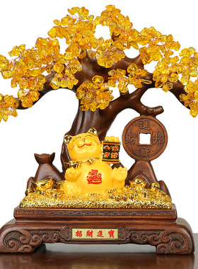 简吟树脂招财中式收银台招财猫