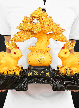 简吟树脂招财聚财中式客厅卧室