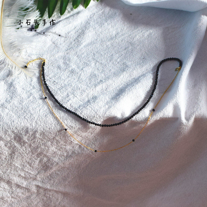 Small stones design U.S.A Imported 14k Cover with gold leaf double-deck Necklace Clavicle chain have cash less than that is registered in the accounts Necklace Choker Simplicityin the Accessories/Fashion Jewelry, Necklace  category - from Buy2taobao.com to provide professional Taobao agent buy service