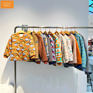 粒粒仔2024秋冬新款儿童棉袄外穿夹袄女童休闲复古卡通夹棉小外套