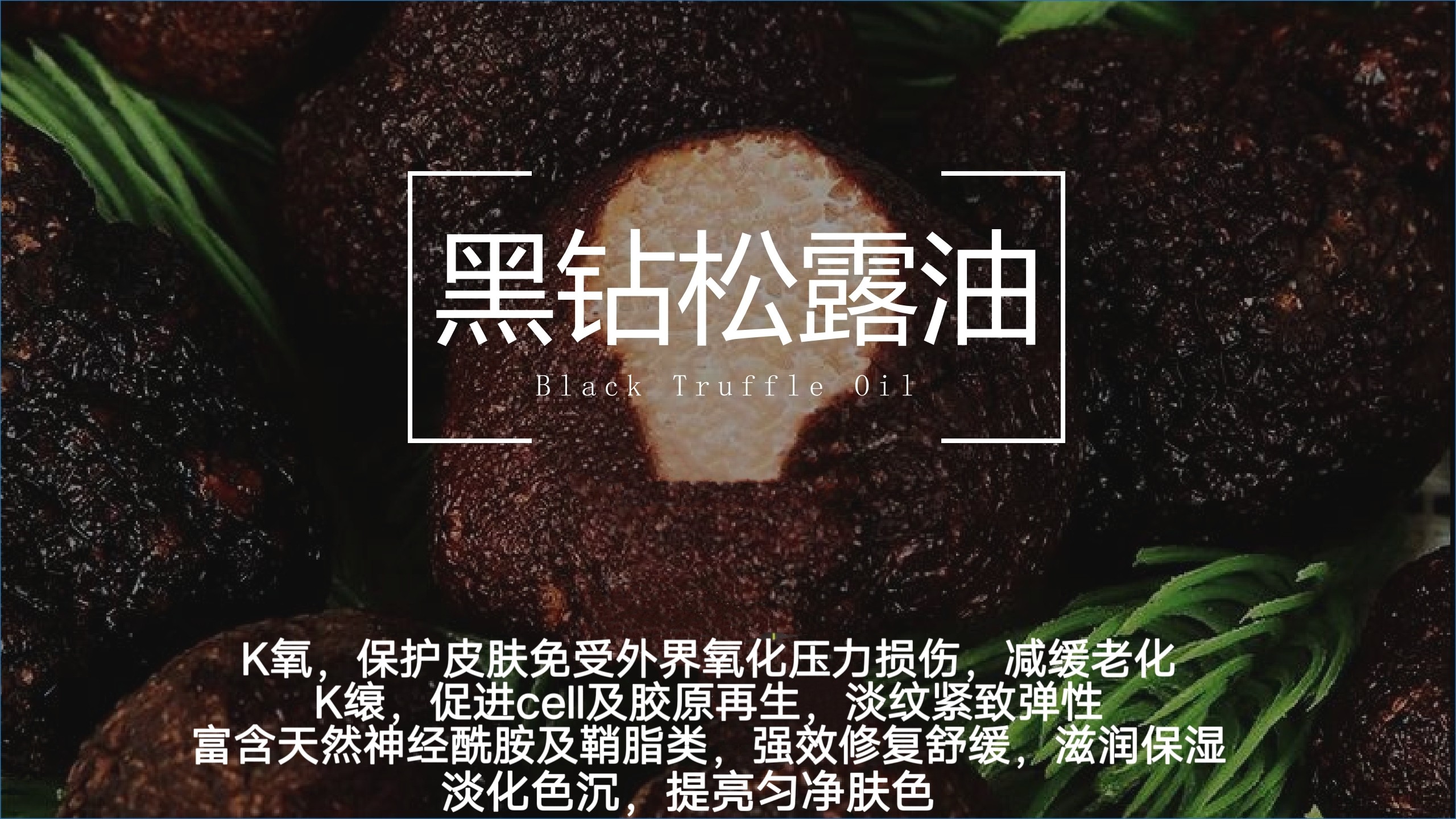 黑钻松露提取物 油溶 K氧焕白淡纹促胶原修护 以油养肤护肤原料