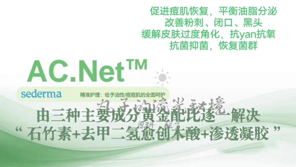 Sederma消痘AC.NET渗透体 油痘肌控油抗yan抗氧闭口黑头护肤原料