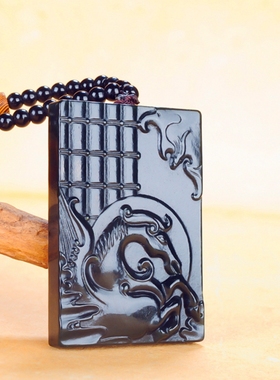 玉石匠新疆和田玉青玉马吊坠新款马有福牌子青玉马玉坠