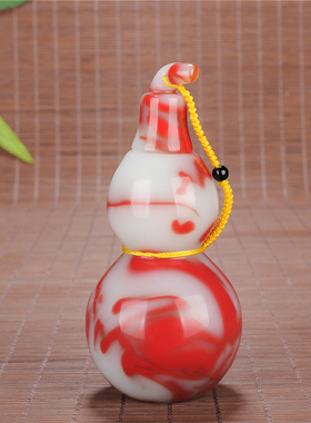 锦玉轩和田玉彩玉葫芦多彩福禄寿把件摆件 葫芦手玩件 把把胡把件