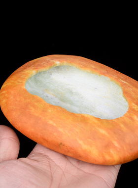 玉石匠新疆和田玉红玉烟灰缸笔洗摆件聚宝盆小鱼缸原石多肉水培盆