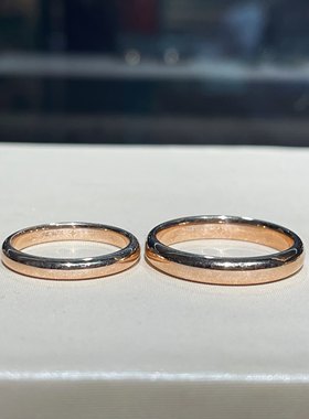 18K真金婚戒情侣对戒厚金质感