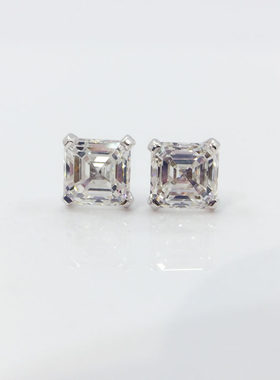 GIA1克拉真钻石单只耳钉定制
