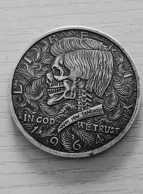 魔术币怪盗基德抖音同款道具 1974肯尼迪半美元30mm手指转硬币