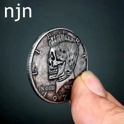 魔术币怪盗基德表演同款魔术道具 肯尼迪半美元30 38mm手指转硬币