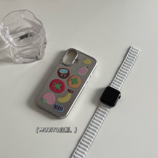 MOJITO|小众ins少女可爱水果镜面手机壳适用iphone16promax苹果15新款14全包13防摔镜子补妆镜高级感保护套