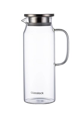 Glasslock耐高温通透玻璃冷水壶家用凉白开果汁壶泡茶1.6L 设乡味