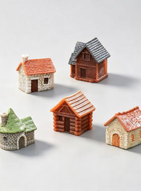 苔藓微景观MINI乡村小房子树脂模型 造景diy装饰品微缩桌面小摆件