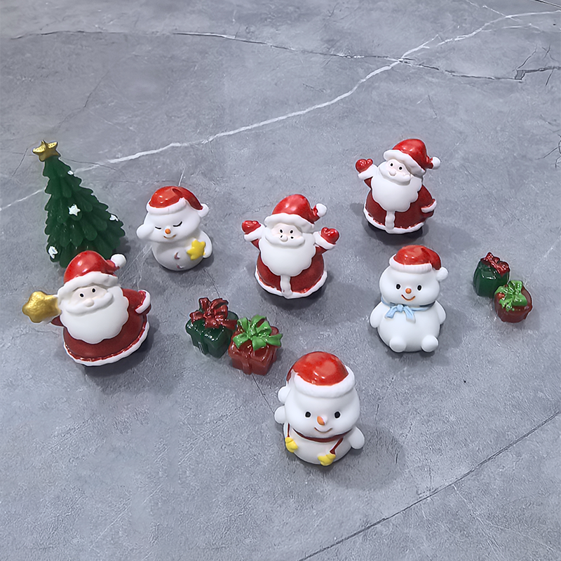 微缩圣诞老人可爱雪人摆件微景观diy盆景桌面工位圣诞节礼物装饰