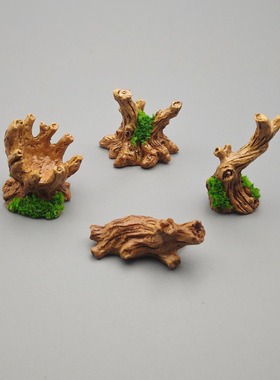 创意新品写实仿真树桩 园艺造景diy装饰品挂配件微景观迷你小摆件