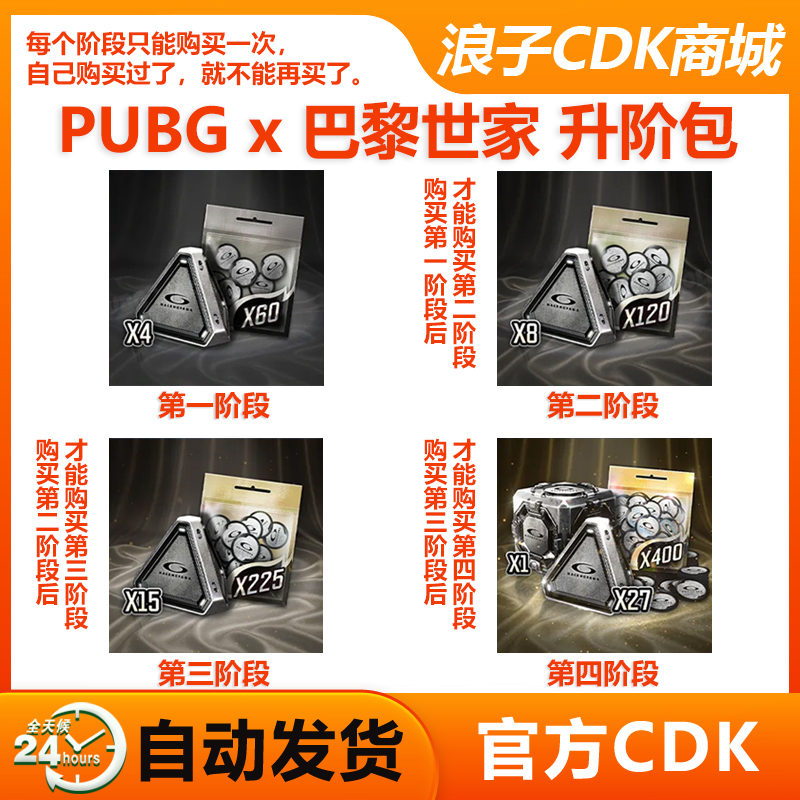 PUBGx巴黎世家联名升阶包
