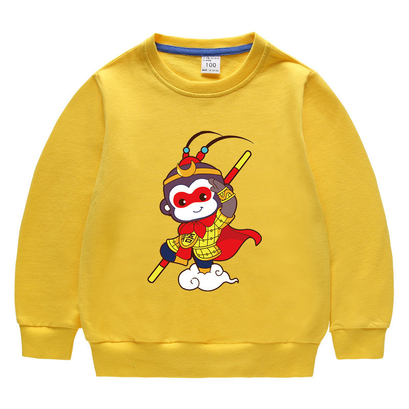 孙悟空衣服男童女童卫衣中大童长袖薄款童装卡通上衣2026春装新款