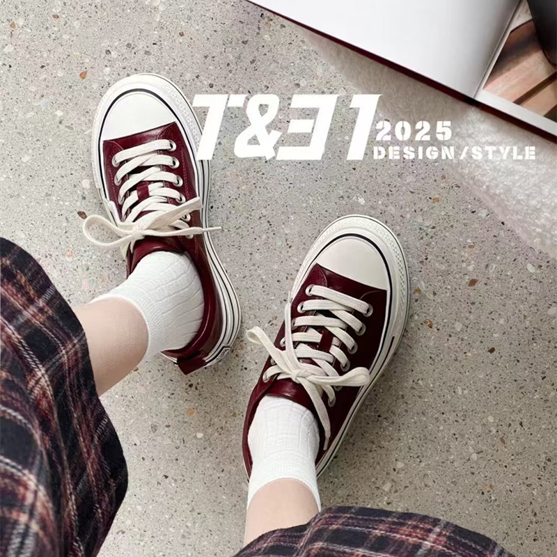 T31女鞋新款厚底板鞋翘臀休闲鞋