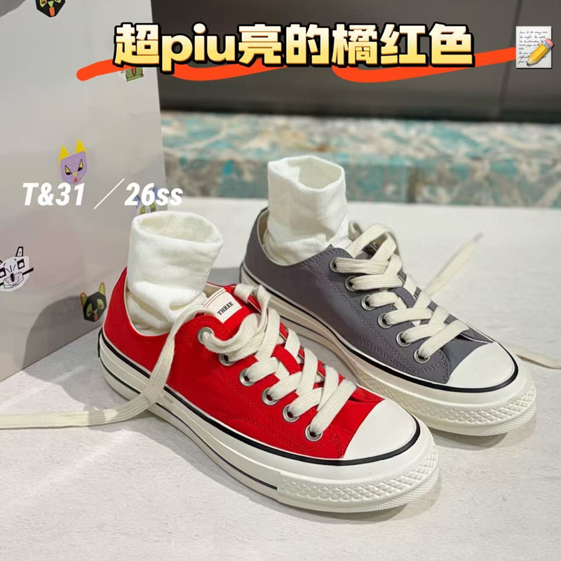 T31女鞋2026春季新款薄底休闲帆布鞋低帮韩版板鞋百搭球鞋运动鞋