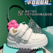 2026春新款 魔术贴面包鞋 做旧水洗真皮小白鞋 T31女鞋 休闲鞋 胖乎乎