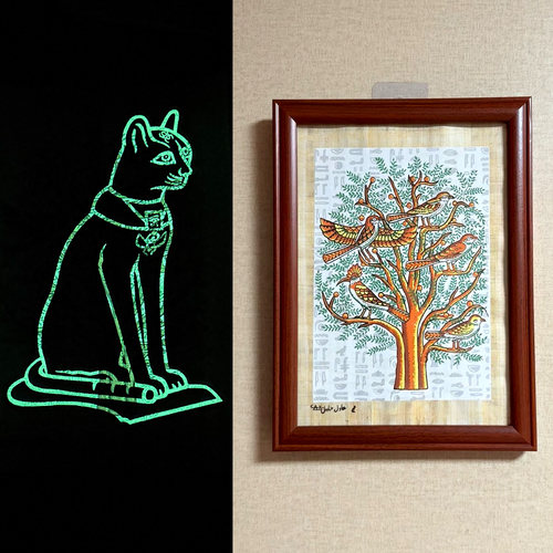 埃及纸莎草画相框30*20 手绘莎草纸画沙草画草纸画旅游纪念品特产