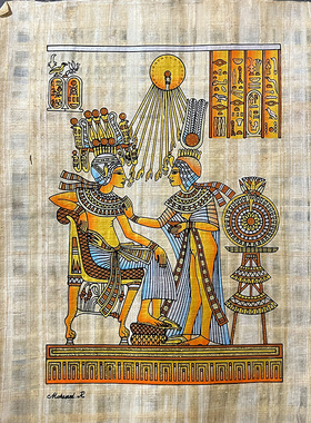 埃及图坦卡蒙涂药手工精品莎草纸画旅游纪念品复古多款式可选复古