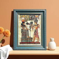 埃及手绘纸莎草画相框莎草纸画沙草画草纸画旅游纪念品特产伴手礼