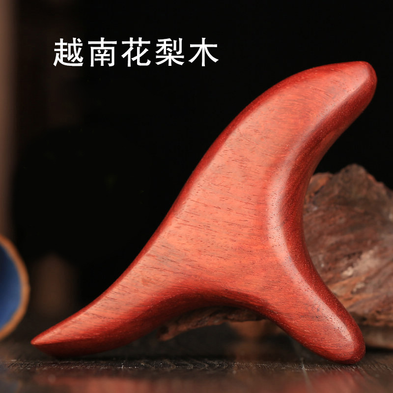 三角雀脚底木质手动穴位经络刷