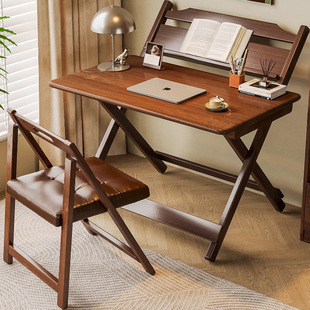 折叠桌便携式免安装可调节家庭卧室教育学习办公工作台书桌一体