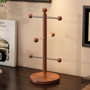 入户玄关钥匙收纳摆件实木置物架桌面小型首饰展示装饰杂物摆放架