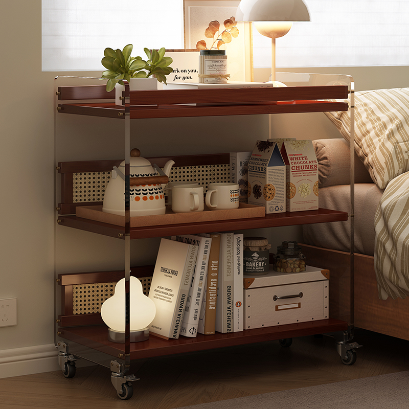 中古风小推车移动带轮茶几