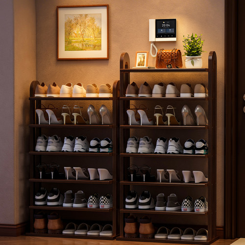鞋架子多层家用门口入户门室内好看实木2025新款轻奢高级感置物架