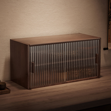 桌面博古架实木中式小型茶具茶叶收纳架茶室置物柜防尘多层茶杯架