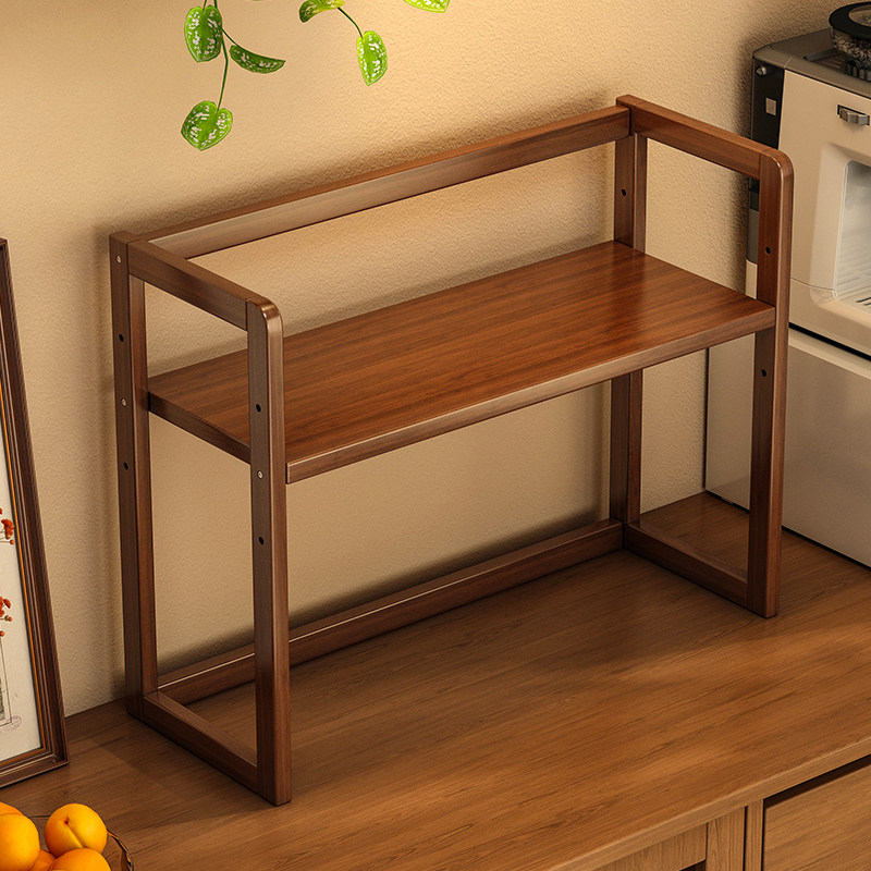 打印机置物架桌上台面双层桌面微波炉放置收纳支架办公桌增高架子