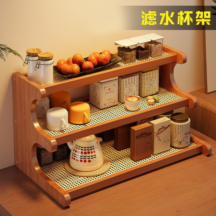 桌面杯架置物架厨房台面餐桌杯子收纳小架子工位桌上茶杯茶具整理
