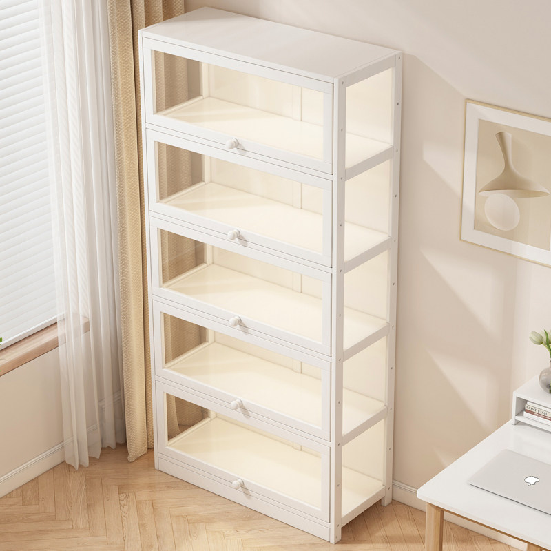 置物架多层收纳架实木书架子落地多层陈列展示架卧室靠墙储物边柜