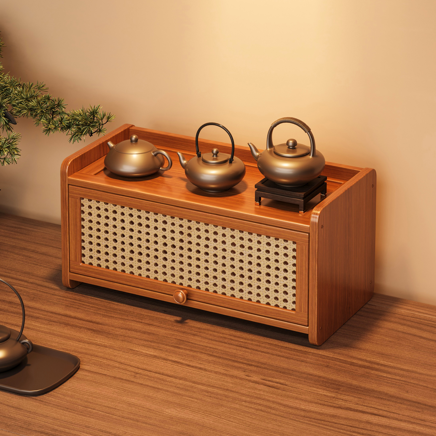 中式台面博古架小型茶桌上茶具茶杯茶叶收纳置物架柜子展示储物柜