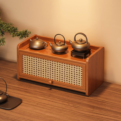 中式台面博古架小型茶桌上茶具茶杯茶叶收纳置物架柜子展示储物柜