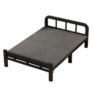 简易折叠床家用成人铁床1米2双人单人床出租房临时硬板小床钢丝床